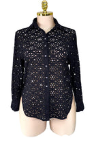 Load image into Gallery viewer, Eyelet and bling shirt top