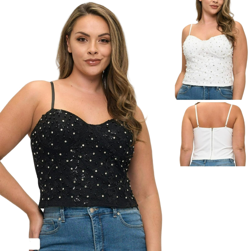 Multi stone bralette