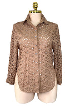 Load image into Gallery viewer, Eyelet and bling shirt top
