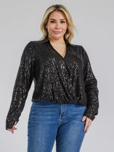 Load image into Gallery viewer, Holiday sequin Blouse