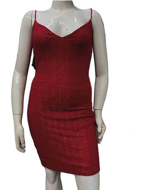 Straps all over stud short dress