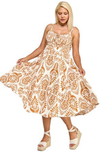 Load image into Gallery viewer, palms print smoking back pockets dress