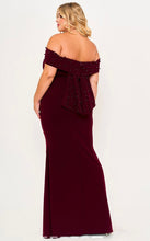 Load image into Gallery viewer, Pearls on bow long gown