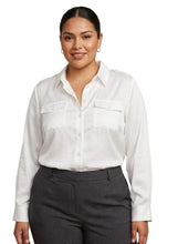 Load image into Gallery viewer, Tiny studs long sleeve satin collar shirt