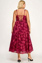 Load image into Gallery viewer, Floral Burnout Laceback Tank Dress