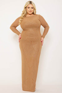 long side slit studded dress