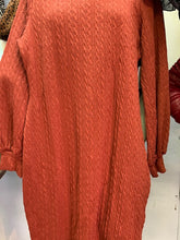 Load image into Gallery viewer, Cable knit Sweater Dress